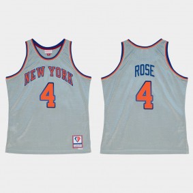 Knicks 75th Anniversary Silver Derrick Rose Jersey