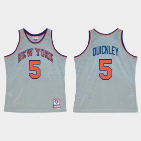 Knicks 75th Anniversary Silver Immanuel Quickley Jersey