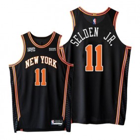 Wayne Selden Jr. Knicks 2021-22 City Edition Black Jersey NBA 75th Authentic