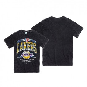 Los Angeles Lakers NBA 75th Anniversary 47 Vintage Tubular Men T-Shirt Black