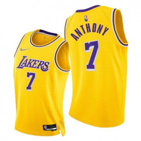 Lakers Carmelo Anthony 2021-22 75th Diamond Anniversary Jersey Gold