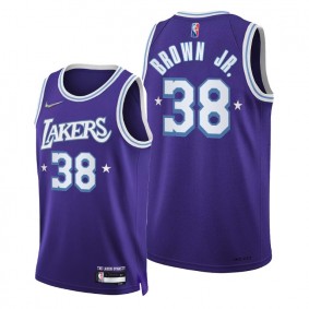 Lakers Chaundee Brown 2021-22 City Edition Purple Jersey NBA 75th