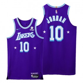 DeAndre Jordan Lakers 2021-22 City Edition Purple Jersey NBA 75th Authentic