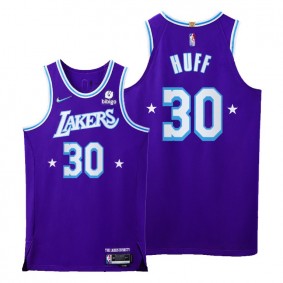 Jay Huff Lakers 2021-22 City Edition Purple Jersey NBA 75th Authentic