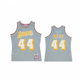 Jerry West #44 Los Angeles Lakers Retro 75th Jersey Silver