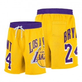 Kobe Bryant Lakers Gold 75th Diamond Anniversary Shorts Pockets