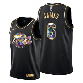 LeBron James 2021-22 Lakers Diamond Logo Jersey - Black