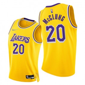 Lakers Mac McClung 2021-22 75th Diamond Anniversary Jersey Gold