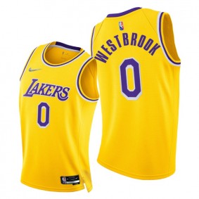 Lakers Russell Westbrook 2021-22 75th Diamond Anniversary Jersey Gold