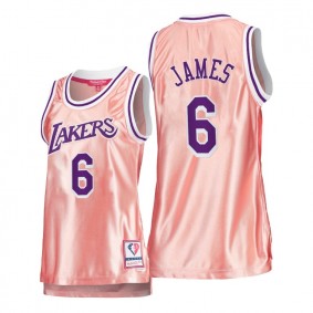 LeBron James Los Angeles Lakers Rose Gold Jersey 75th Anniversary Pink Women's