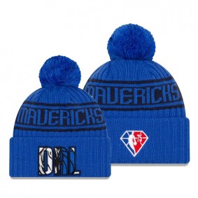 2021 Draft Edition Dallas Mavericks Blue 75th Anniversary Logo Knit Hat