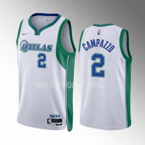 Dallas Mavericks Facundo Campazzo #2 White City Edition Jersey 75th Diamond Badge