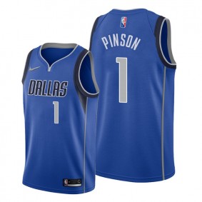 Theo Pinson #1 Dallas Mavericks 2021-22 Icon Edition Blue Jersey NBA75th Season