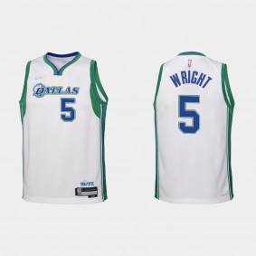 Mavericks 75th Anniversary White Moses Wright Youth Jersey City