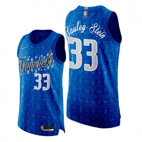 Dallas Mavericks #33 Willie Cauley-Stein Royal Christmas Night Jersey 75th Anniversary