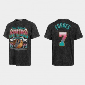 Spurs 75th City Bryn Forbes Mineral Wash T-shirt Black Vintage Tubular