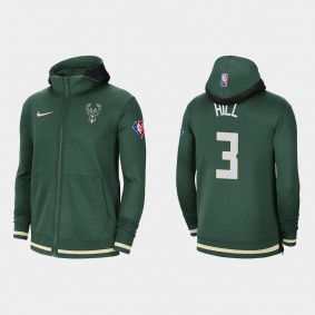 Bucks 75th Anniversary George Hill Full-Zip Hoodie Hunter Green