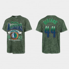 Mavericks 75th City Davis Bertans Mineral Wash T-shirt Green Vintage Tubular