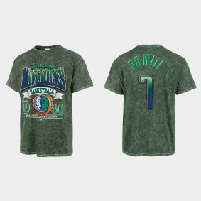 Mavericks 75th City Dwight Powell Mineral Wash T-shirt Green Vintage Tubular