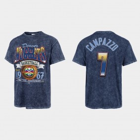 Nuggets 75th City Facundo Campazzo Mineral Wash T-shirt Navy Vintage Tubular
