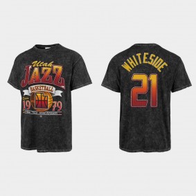 Jazz 75th City Hassan Whiteside Mineral Wash T-shirt Black Vintage Tubular