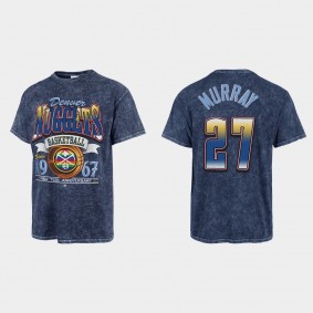Nuggets 75th City Jamal Murray Mineral Wash T-shirt Navy Vintage Tubular