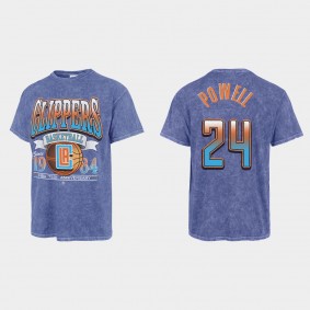 Clippers 75th City Norman Powell Mineral Wash T-shirt Royal Vintage Tubular