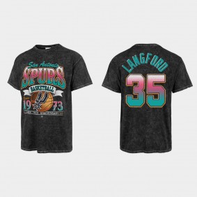 Spurs 75th City Romeo Langford Mineral Wash T-shirt Black Vintage Tubular