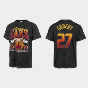 Jazz 75th City Rudy Gobert Mineral Wash T-shirt Black Vintage Tubular