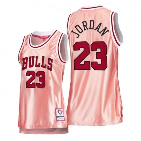 Michael Jordan Chicago Bulls Rose Gold Jersey 75th Anniversary Pink Women's