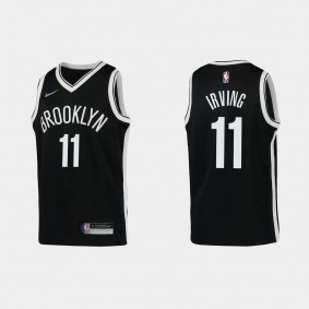 Nets 75th Anniversary Black Kyrie Irving Youth Jersey Icon