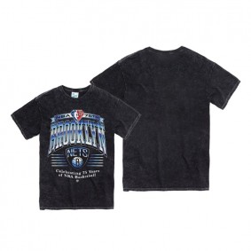 Brooklyn Nets NBA 75th Anniversary 47 Vintage Tubular Men T-Shirt Black