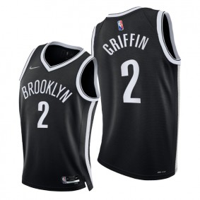 Nets Blake Griffin 2021-22 Diamond 75th Season Jersey Black