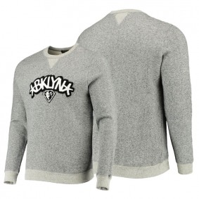 Brooklyn Nets Junk Food 75th Anniversary Pullover Sweatshirt - Heathered Gray