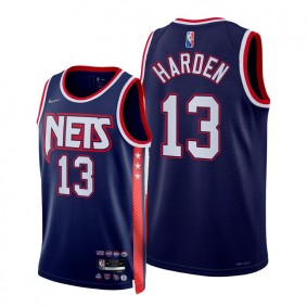 Nets James Harden 2021-22 City Edition Jersey Blue