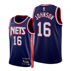 Nets James Johnson 2021-22 City Edition Jersey Blue