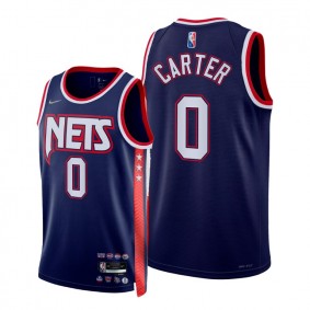 Nets Jevon Carter 2021-22 City Edition Jersey Blue