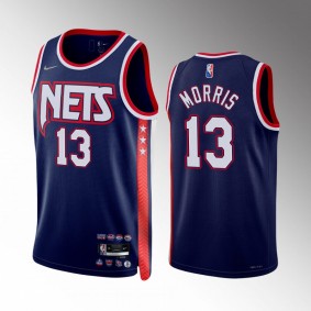 Markieff Morris Brooklyn Nets #13 Blue Jersey City Edition 75th Diamond