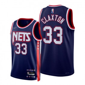 Nets Nicolas Claxton 2021-22 City Edition Jersey Blue