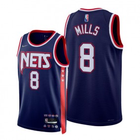 Nets Patty Mills 2021-22 City Edition Jersey Blue