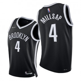 Nets Paul Millsap 2021-22 Diamond 75th Season Jersey Black