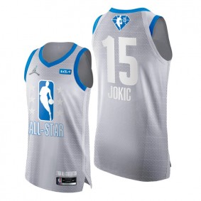 Nikola Jokic 2022 All-Star Grey Blue NBA 75th Authentic Jersey Nuggets #15