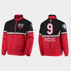 75th Bulls Nikola Vucevic Full-Zip Jacket Red Black