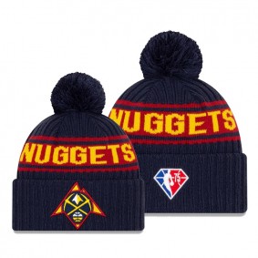 2021 Draft Edition Denver Nuggets Navy 75th Anniversary Logo Knit Hat