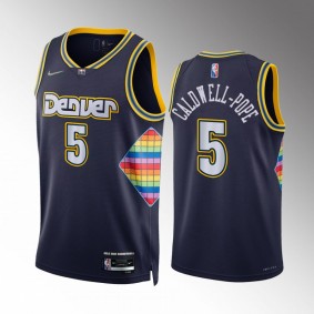 Denver Nuggets Kentavious Caldwell-Pope #5 Navy City Edition Jersey 75th Diamond