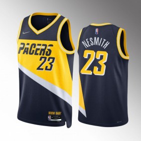 Indiana Pacers Aaron Nesmith #23 City Edition Navy Jersey 75th Diamond