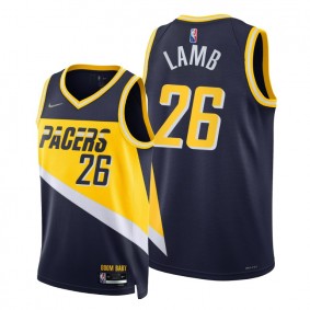 Pacers Jeremy Lamb 2021-22 City Edition Blue Jersey NBA 75th