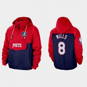 75th Nets Patty Mills Windbreaker Jacket Red Navy