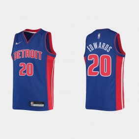 Pistons 75th Anniversary Blue Carsen Edwards Youth Jersey Icon