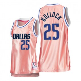 Reggie Bullock Dallas Mavericks Rose Gold Jersey 75th Anniversary Pink Women's